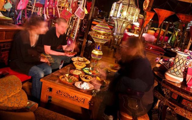 Customers enjoying Middle Eastern food at Cafe Fez Myrtleford